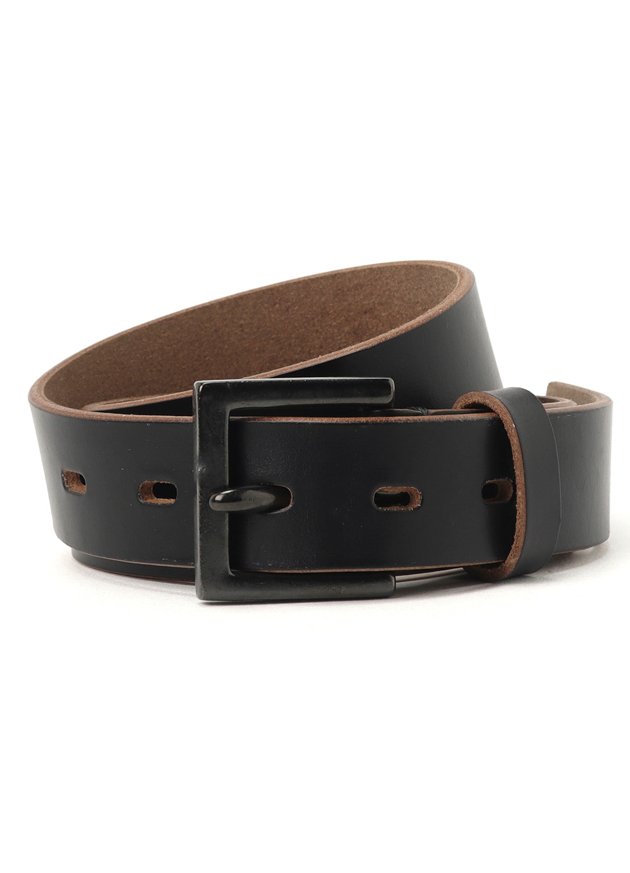 CHROMEXCEL LEATHER PLAIN BLACK BELT(S Black): Y's for men｜THE
