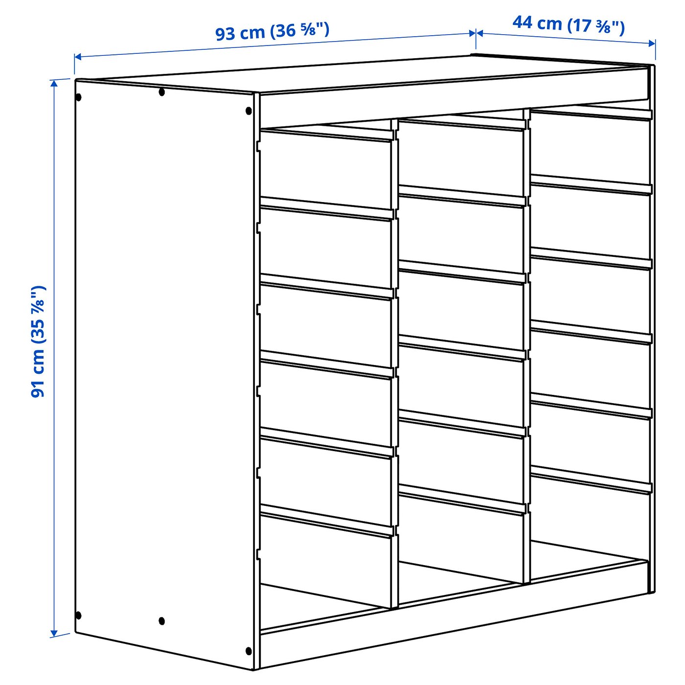 TROFAST トロファスト フレーム, ライトホワイトステインパイン/ルーム