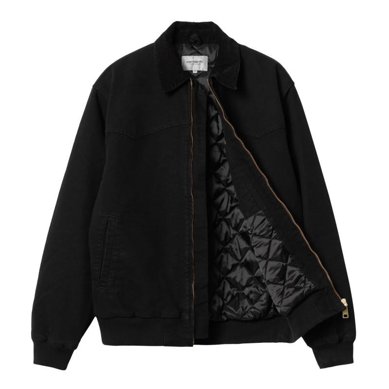 CARHARTT WIP OG SANTA FE JACKET (Black / Black (aged canvas