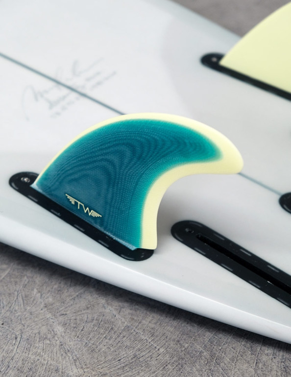 Captain Fin Tyler Warren Honeycomb 2 + 1 Fins XLarge - Turquoise