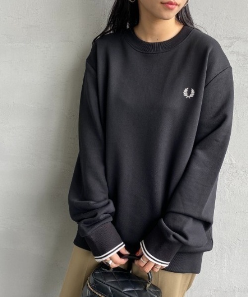 FRED PERRY/フレッドペリー] ワンポイントロゴ刺繍 クルーネック