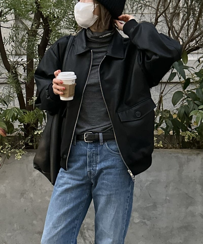 fake leather blouson | ok.soon