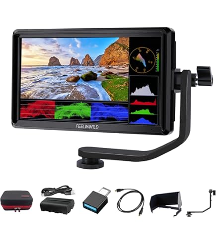 Amazon | FEELWORLD F6 Plus カメラビデオ モニター タッチスクリーン
