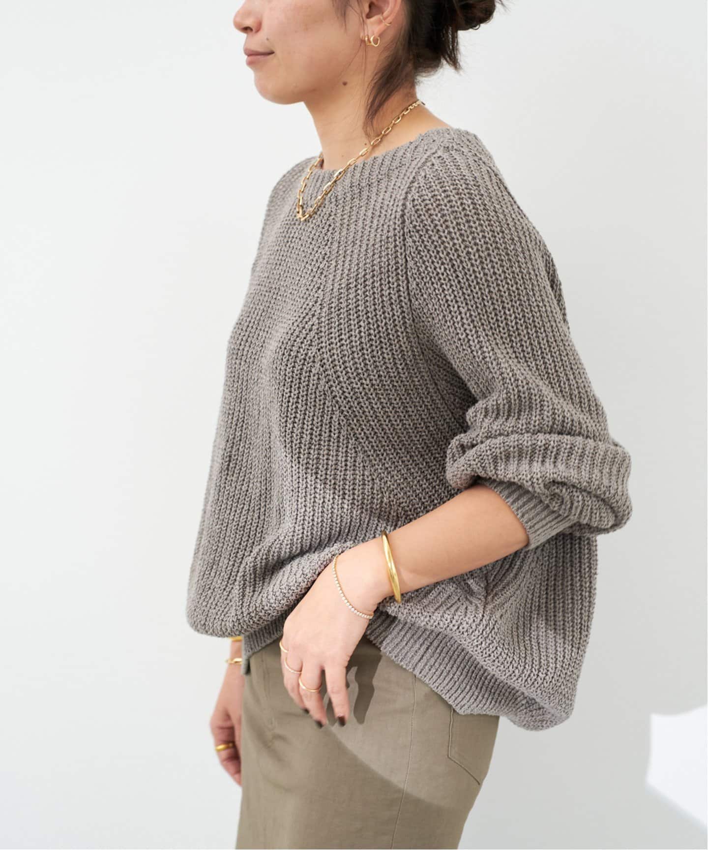 追加 Lily Linen アゼ プルオーバー（ニット／セーター）｜Deuxieme