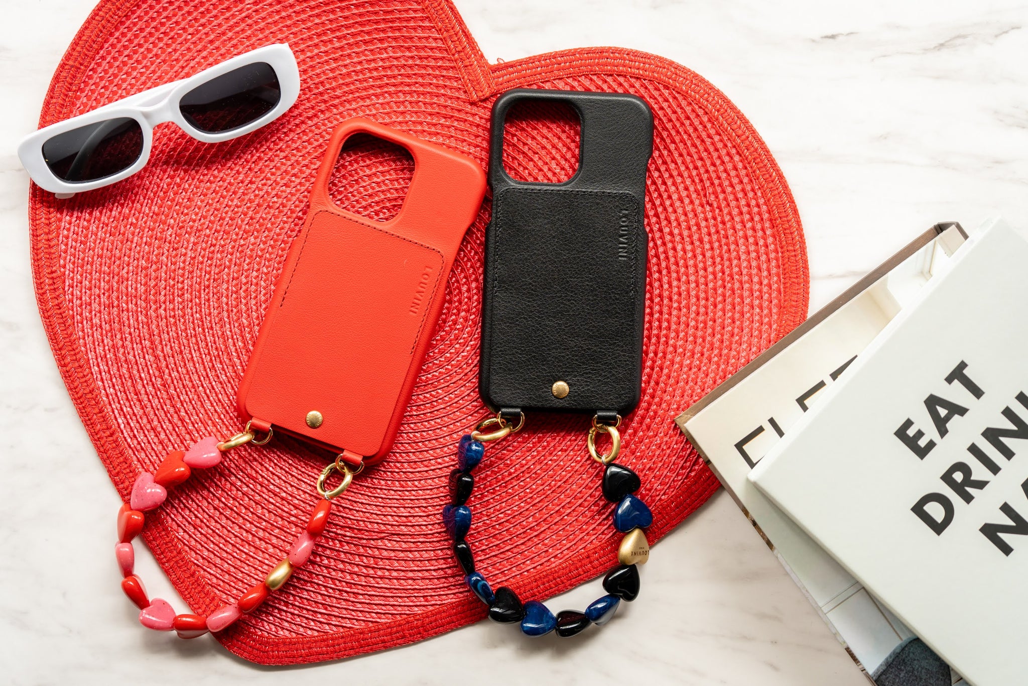 予約販売（3月上旬入荷予定）ハンドストラップ PETIT CUORE BLACK-NAVY