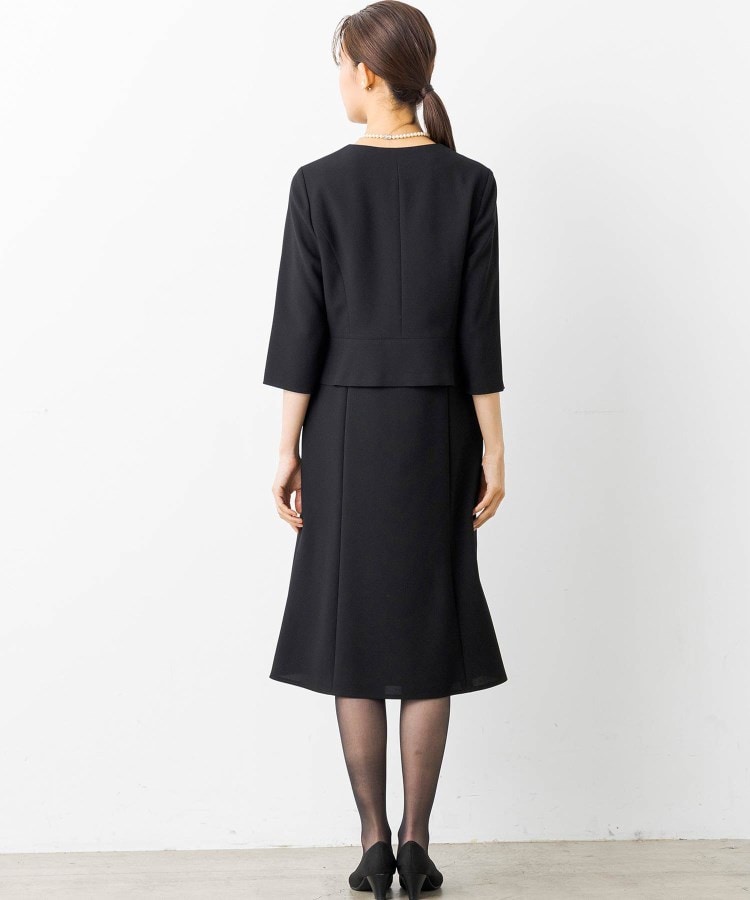 東京ソワール スタンドカラージャケット+前開きワンピース 2点セット