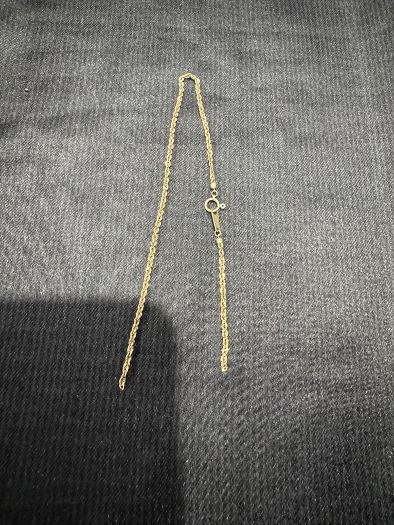 18K ロープチェーン アンクレット K18 18金 ロープ アンクレット 5.4mm幅 23cm～26cm 引輪 選べるサイズ