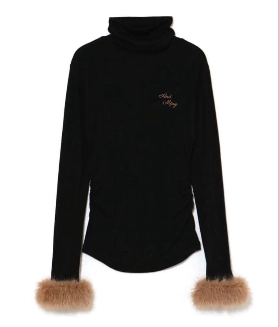 トップス andmary Nicole fur tops black ANDMARY】Nicole fur tops
