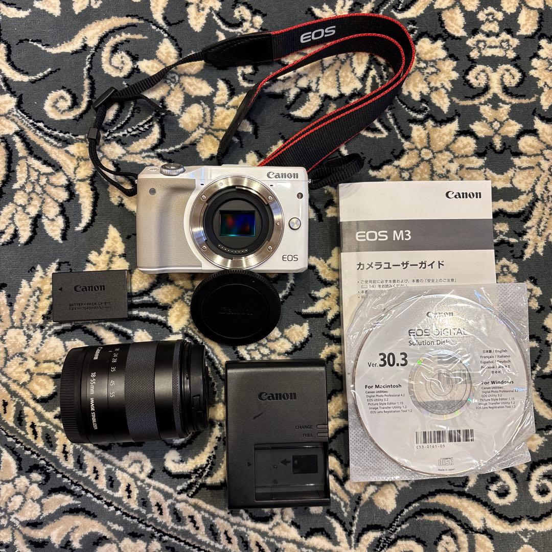 【最終値下】Canon EOS M3 ミラーレス一眼レフ カメラ レンズ　キット EOS キヤノン Canon M3 レンズキット ブラック ミラーレス 一眼レフ