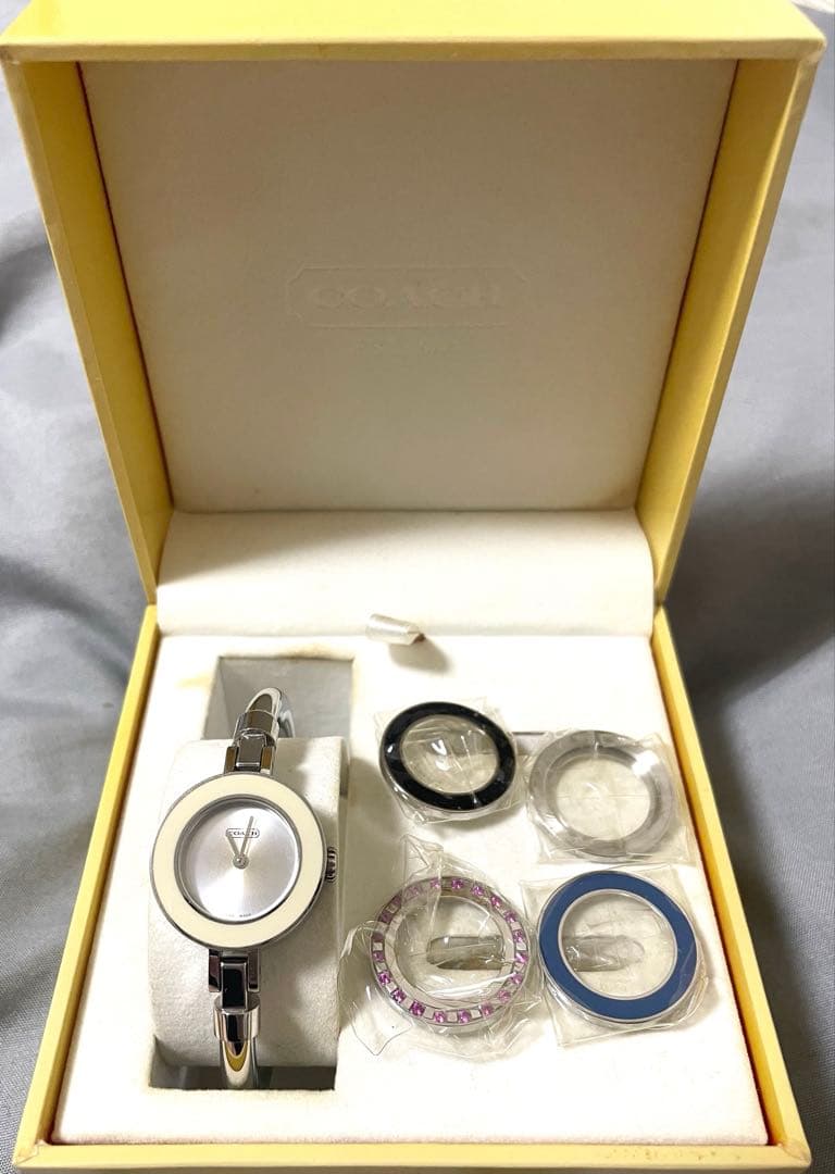 COACH チェンジベゼル 腕時計 極美品/希少/スイス製】COACH コーチ チェンジベゼル 腕時計 5WAY