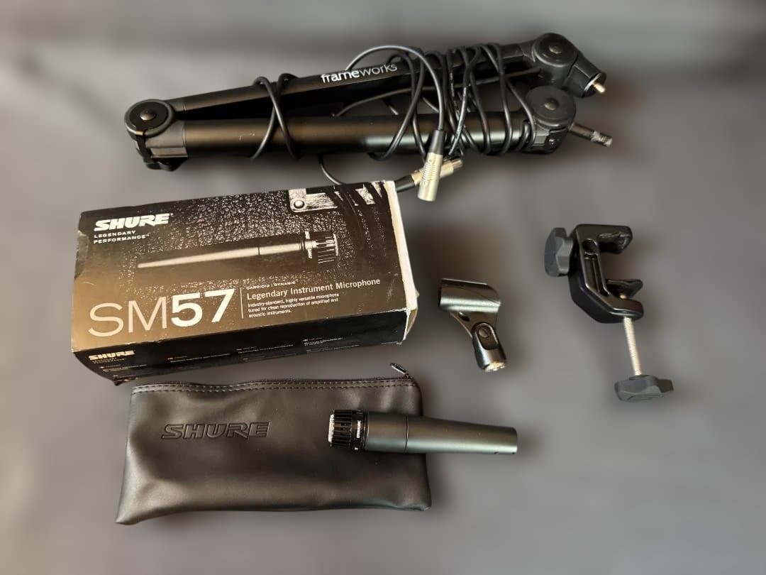 SHURE SM57,Gator Frameworksブームアーム – Amazon | Shure by Gator マイクアームスタンド デスクトップ用 アーム